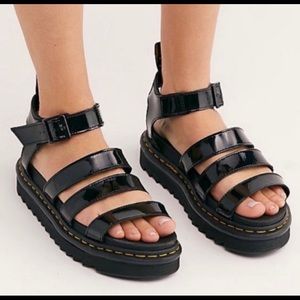 Dr. Martens Women's Blaire Fisherman Gladiator
Sandal Black Patent